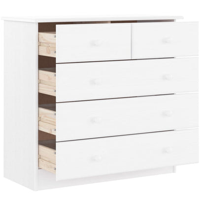 Ladekast Alta 77X35X73 Cm Massief Grenenhout Wit