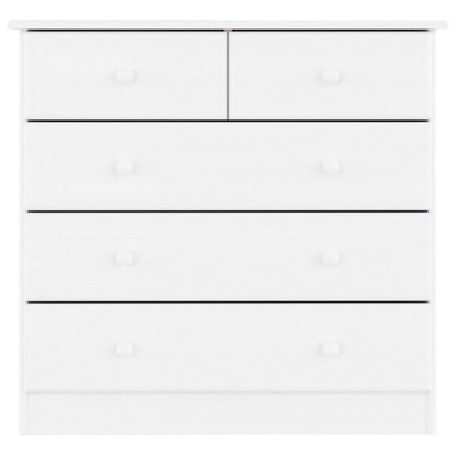 Ladekast Alta 77X35X73 Cm Massief Grenenhout Wit