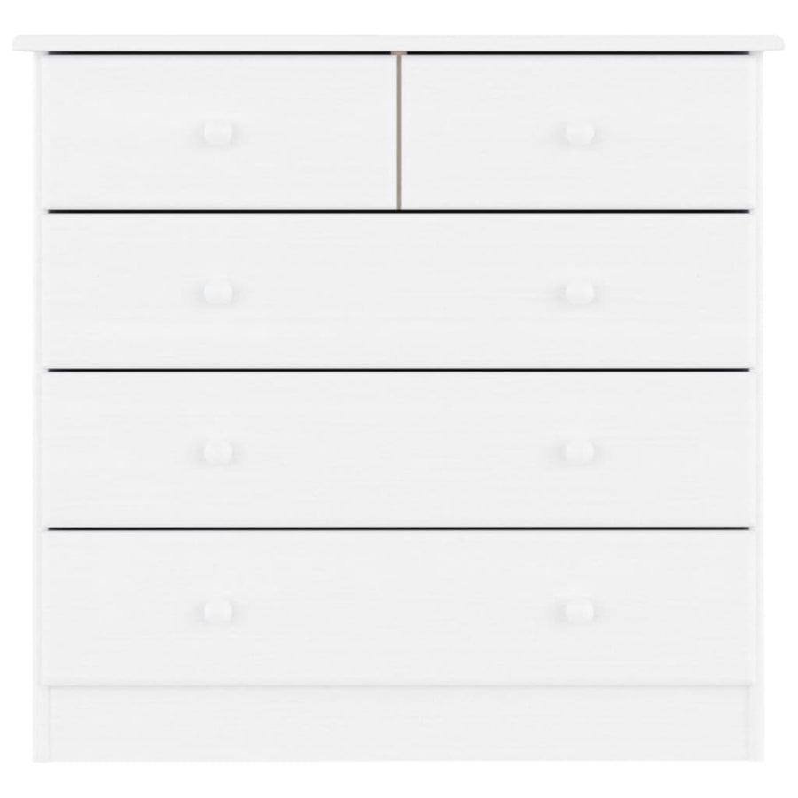 Ladekast Alta 77X35X73 Cm Massief Grenenhout Wit
