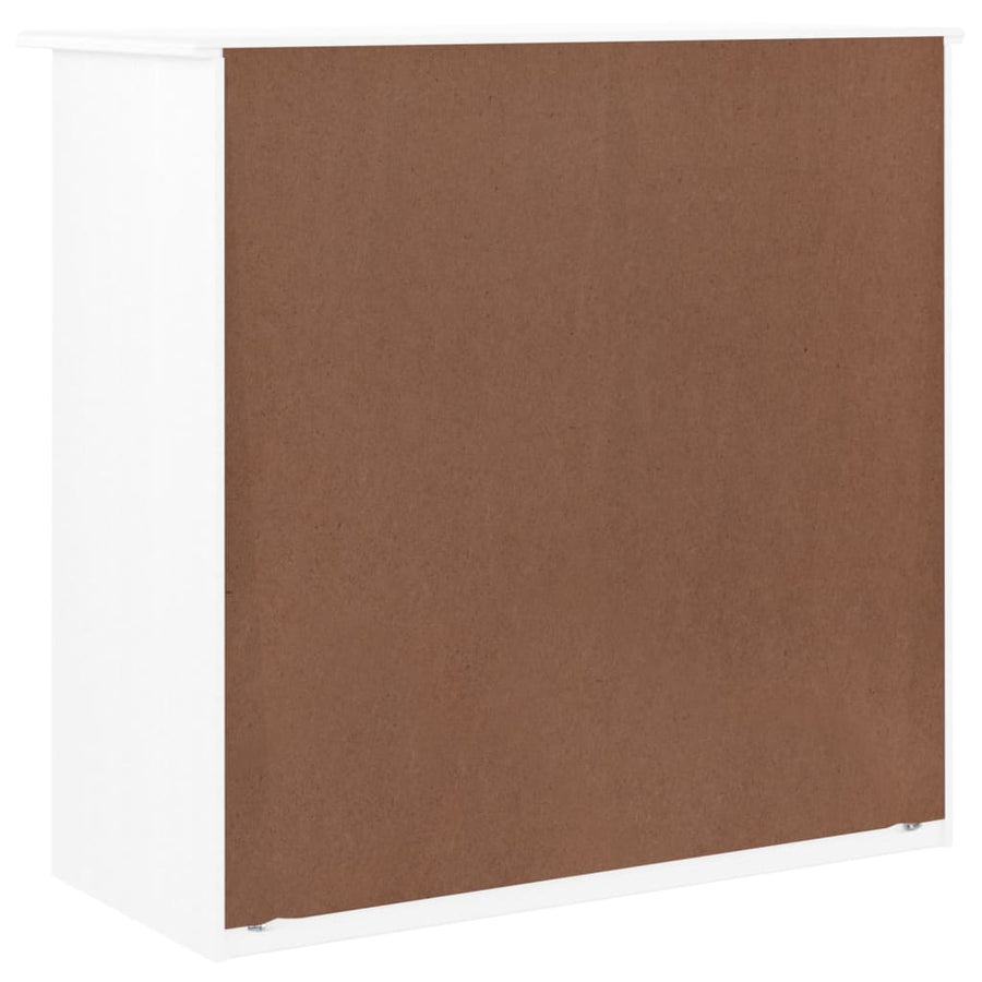 Ladekast Alta 77X35X73 Cm Massief Grenenhout Wit