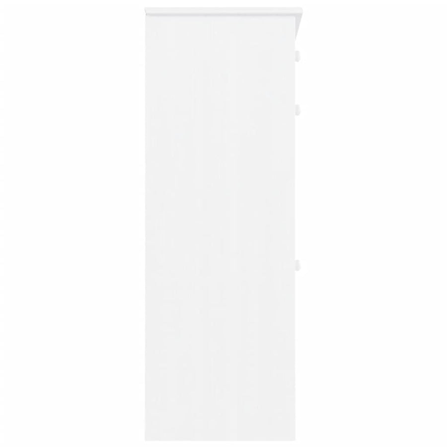 Schoenenkast Alta 77X35X96 Cm Massief Grenenhout Wit