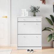 Shoe Cabinet ALTA 77x35x96 cm solid pine white