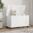 Opbergkist 73x39,5x43 cm massief grenenhout wit