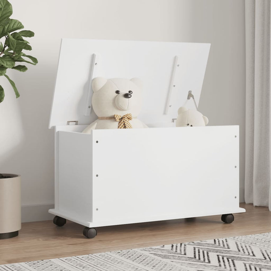 Opbergkist Met Wielen Alta 73X39,5X44 Cm Massief Grenenhout Wit