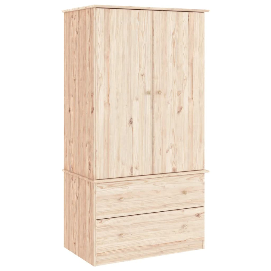 Kledingkast Alta 90X55X170 Cm Massief Grenenhout