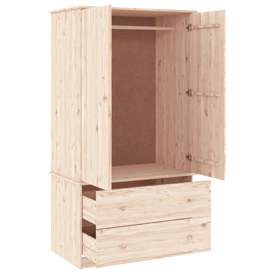 Kledingkast Alta 90X55X170 Cm Massief Grenenhout