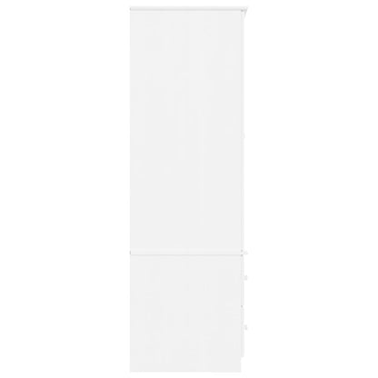 Kledingkast Alta 90X55X170 Cm Massief Grenenhout Wit