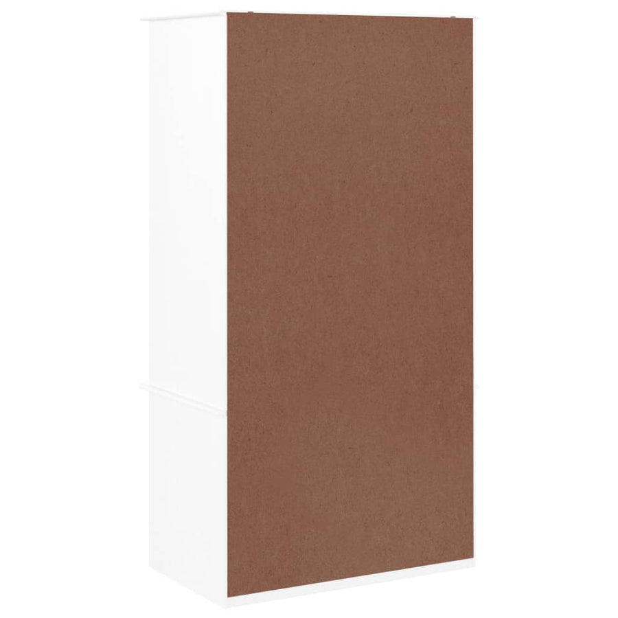 Kledingkast Alta 90X55X170 Cm Massief Grenenhout Wit