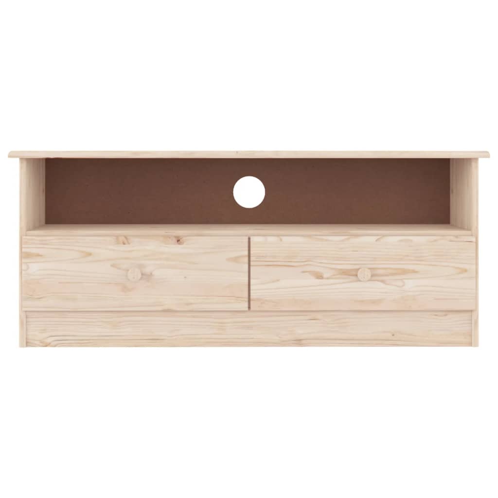 Tv-Meubel Met Lades Alta 100X35X41 Cm Massief Grenenhout Naturel