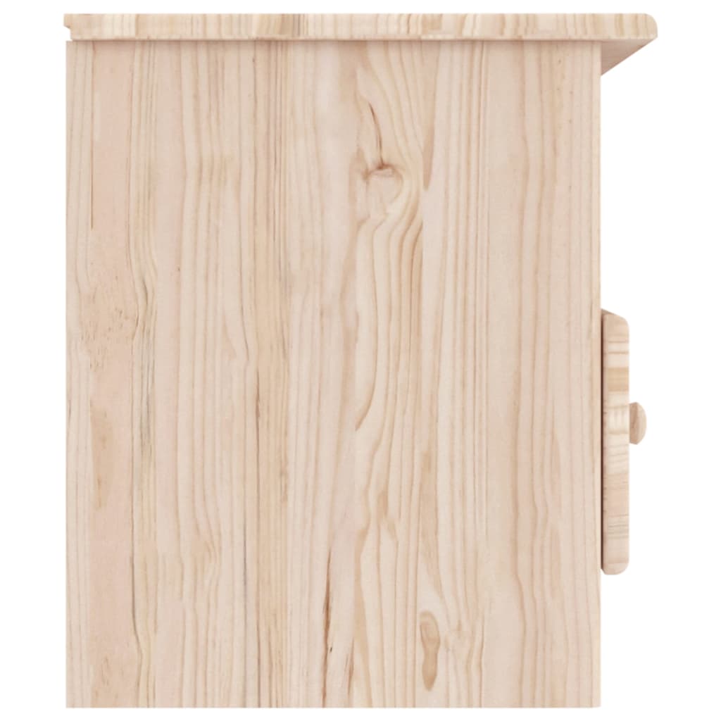 Tv-Meubel Met Lades Alta 100X35X41 Cm Massief Grenenhout Naturel