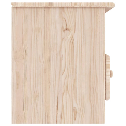 Tv-Meubel Met Lades Alta 100X35X41 Cm Massief Grenenhout Naturel