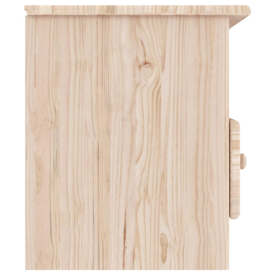 Tv-Meubel Met Lades Alta 100X35X41 Cm Massief Grenenhout Naturel