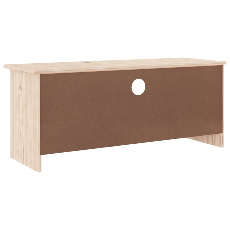Tv-Meubel Met Lades Alta 100X35X41 Cm Massief Grenenhout Naturel
