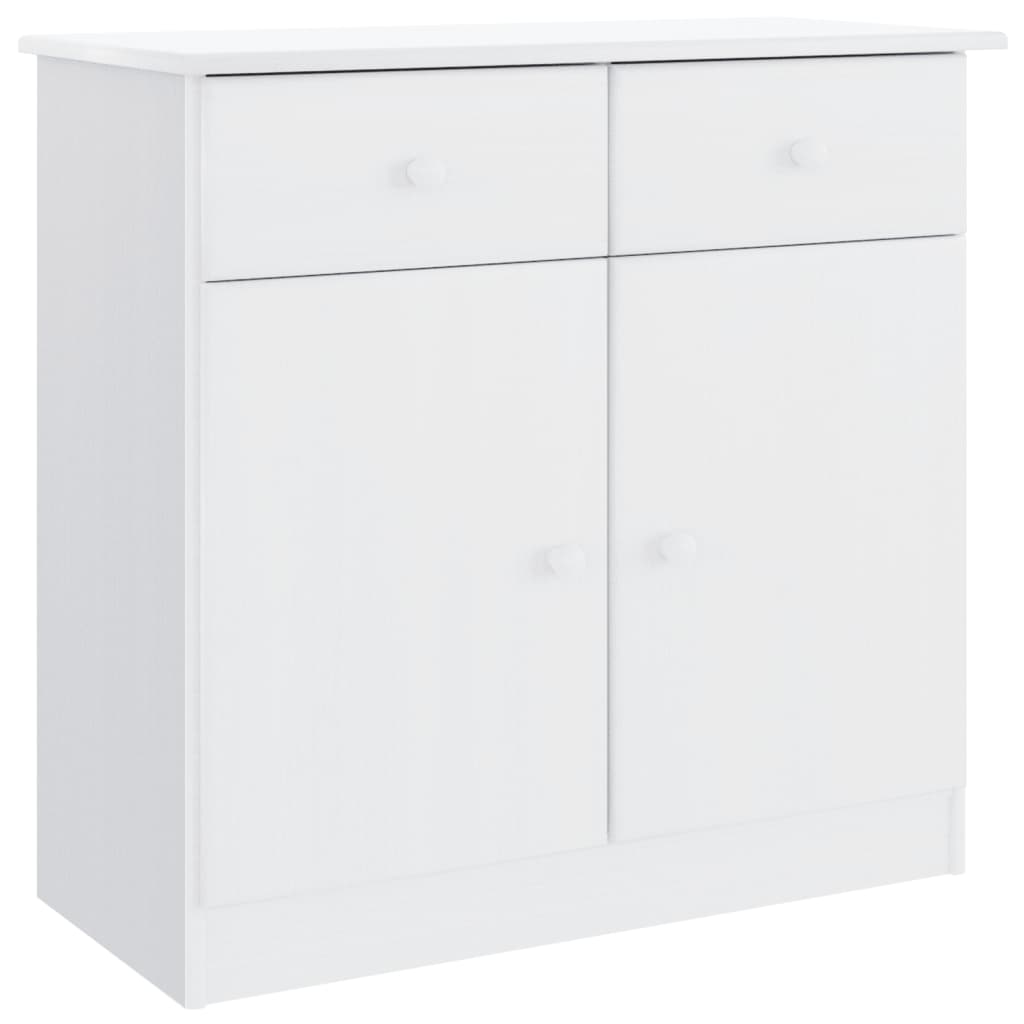 Dressoir Alta 77X35X73 Cm Massief Grenenhout Wit