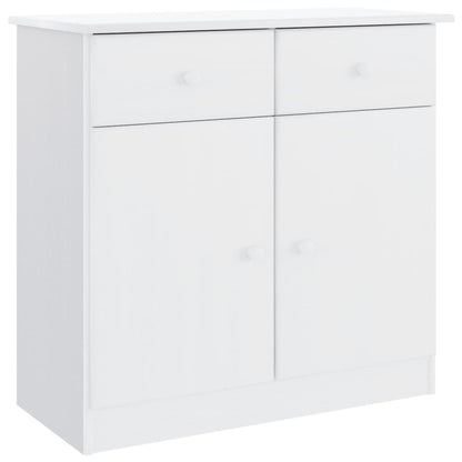 Dressoir Alta 77X35X73 Cm Massief Grenenhout Wit