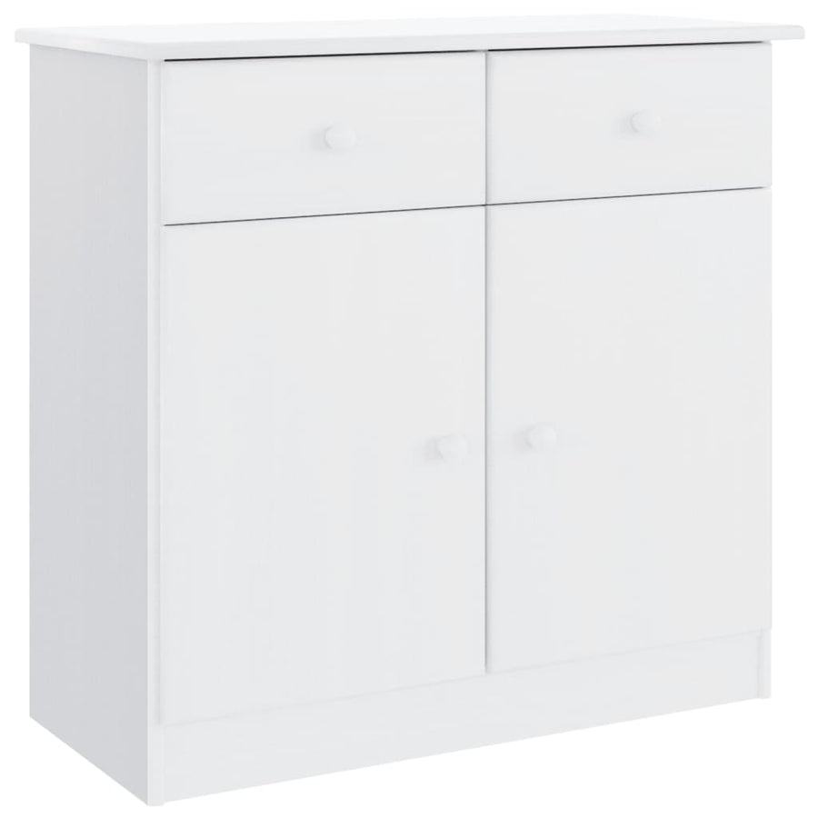 Dressoir Alta 77X35X73 Cm Massief Grenenhout Wit