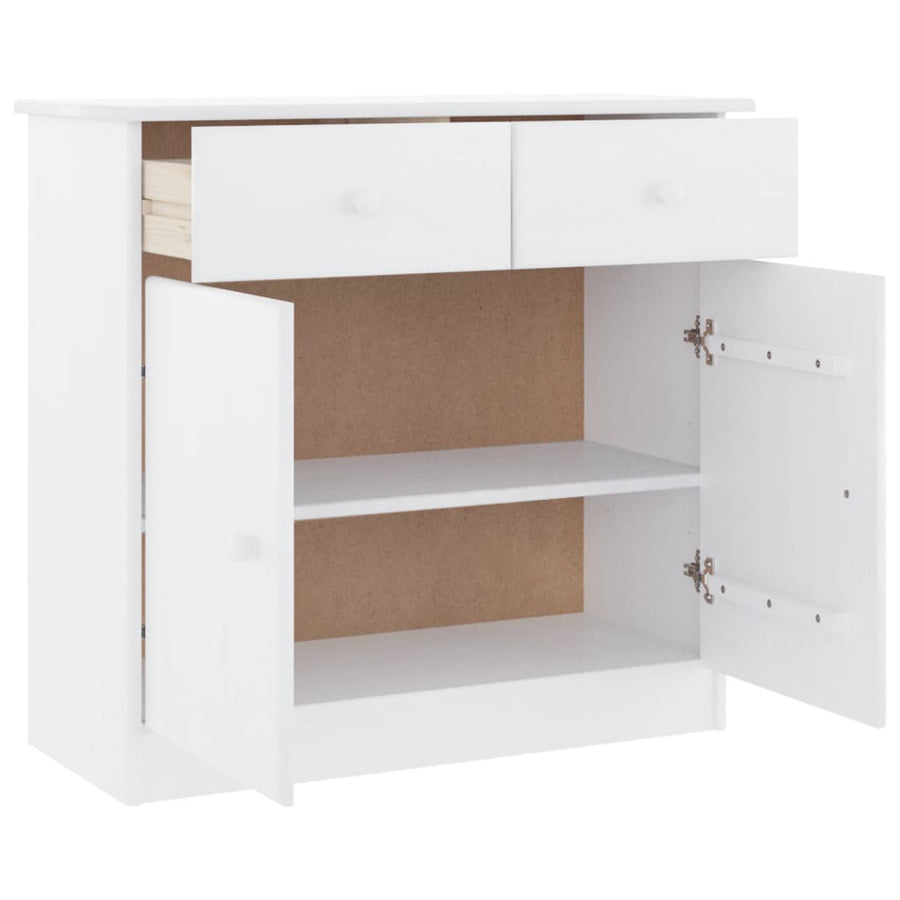 Dressoir Alta 77X35X73 Cm Massief Grenenhout Wit