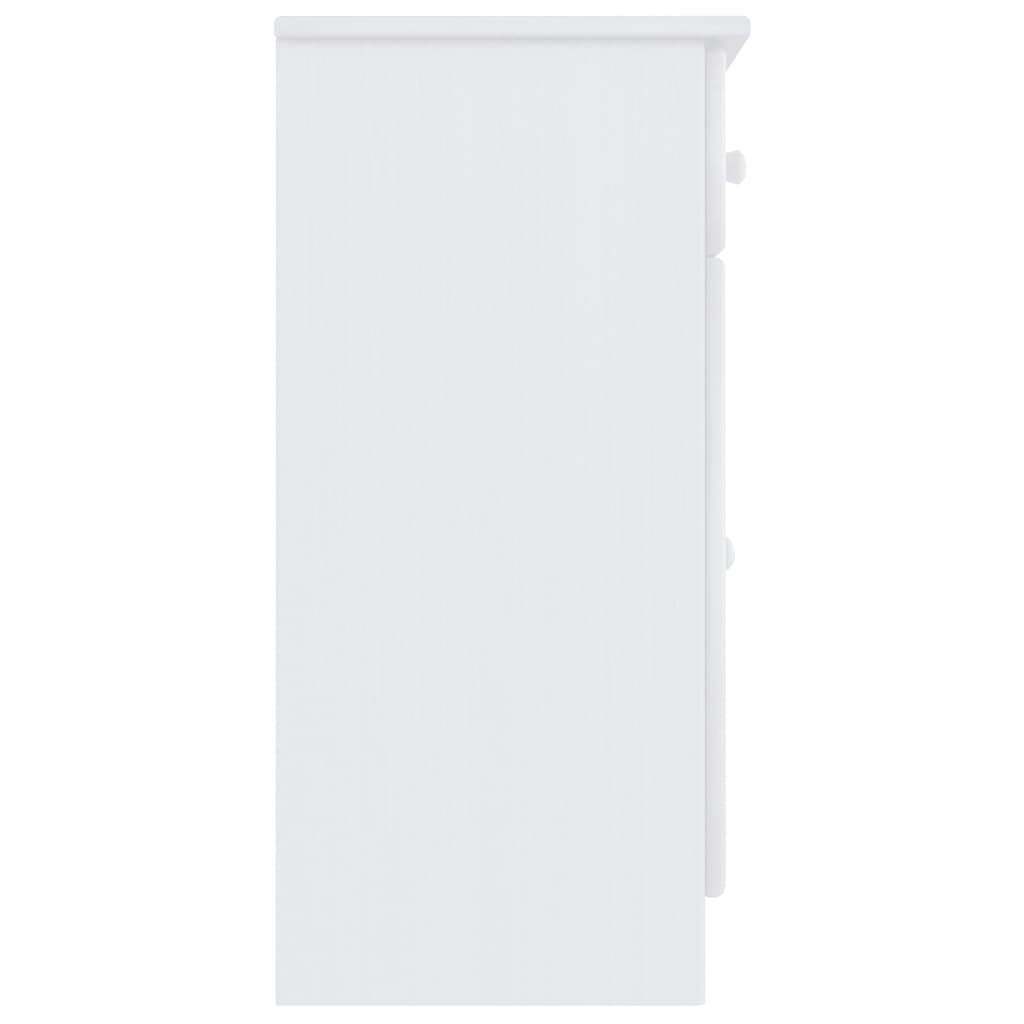Dressoir Alta 77X35X73 Cm Massief Grenenhout Wit