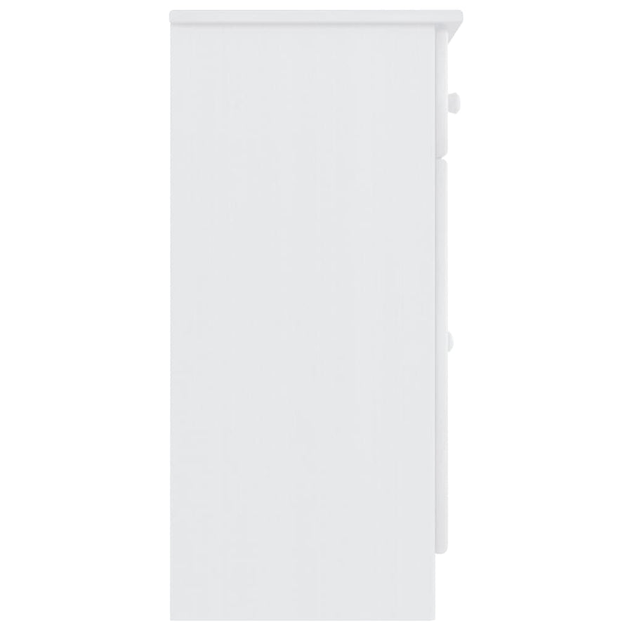 Dressoir Alta 77X35X73 Cm Massief Grenenhout Wit