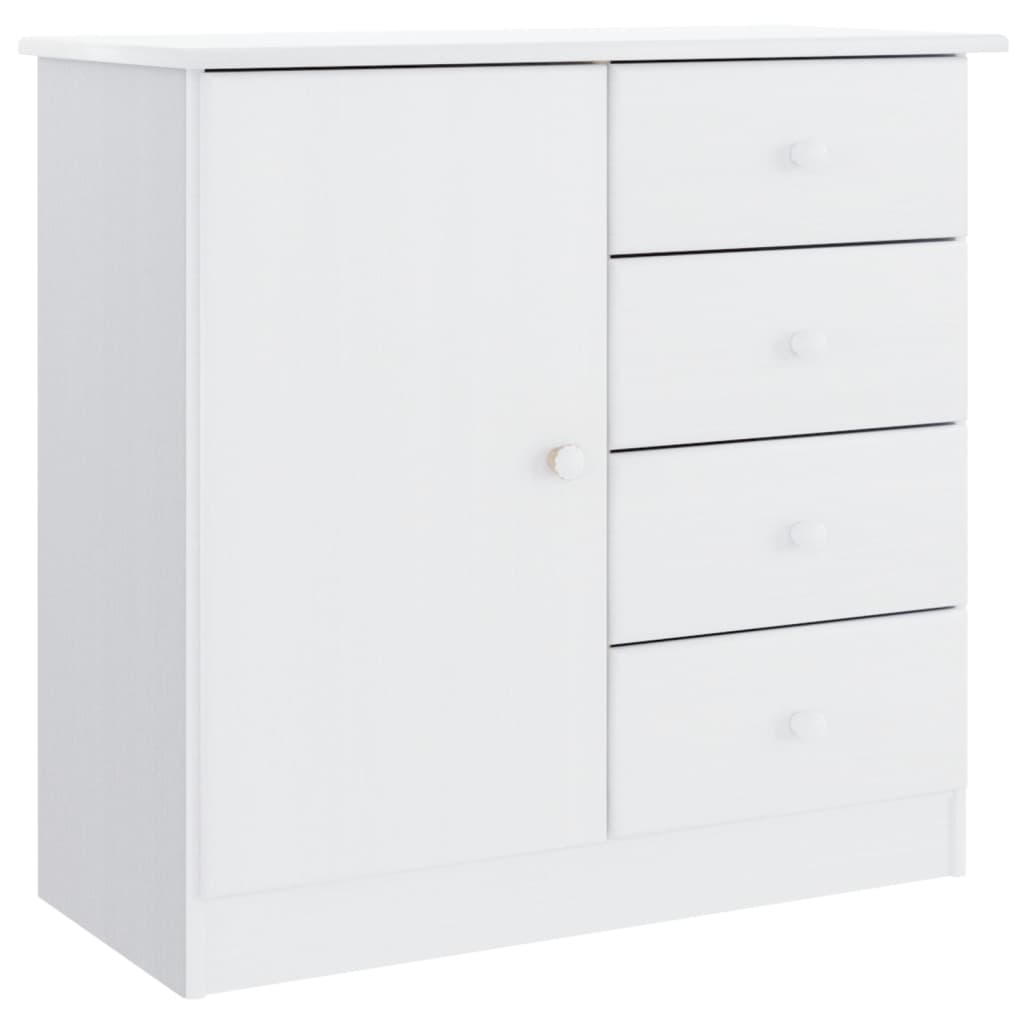 Dressoir Alta 77X35X73 Cm Massief Grenenhout Wit