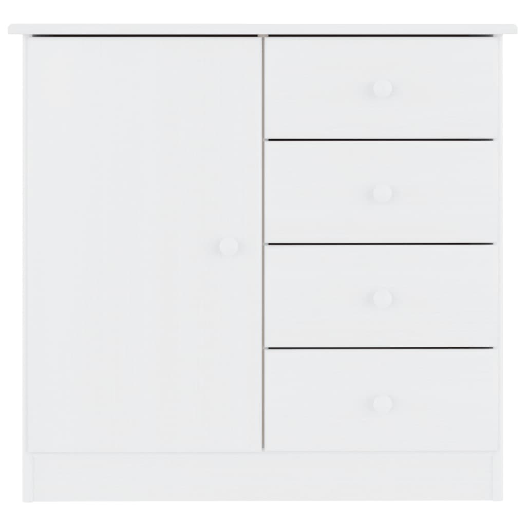 Dressoir Alta 77X35X73 Cm Massief Grenenhout Wit