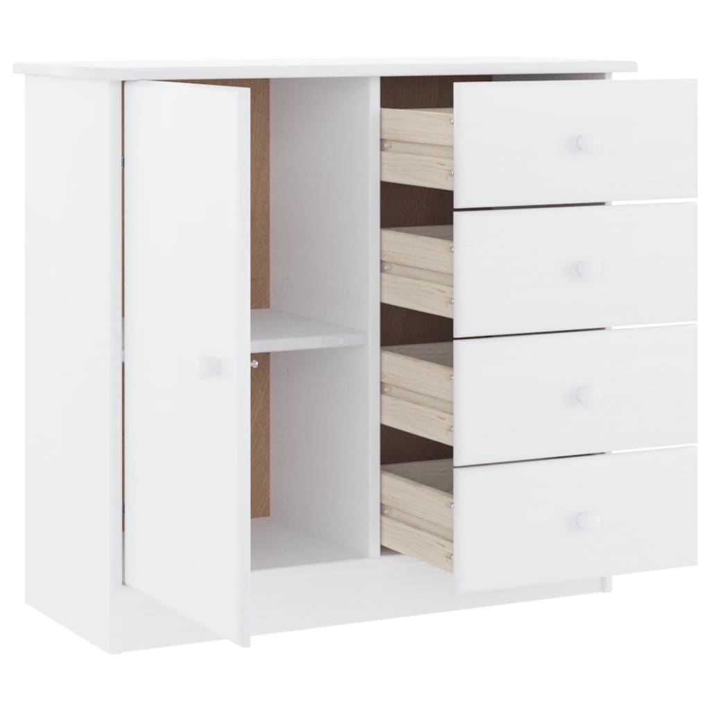 Dressoir Alta 77X35X73 Cm Massief Grenenhout Wit