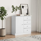 Dressoir 77x35x73 cm massief grenenhout wit