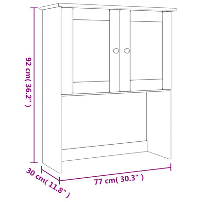 Opzetkast Alta 77X30X92 Cm Massief Grenenhout