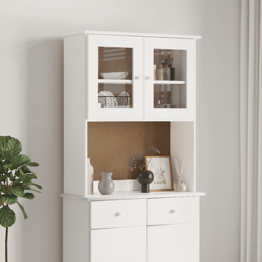 Opzetkast Alta 77X30X92 Cm Massief Grenenhout Wit