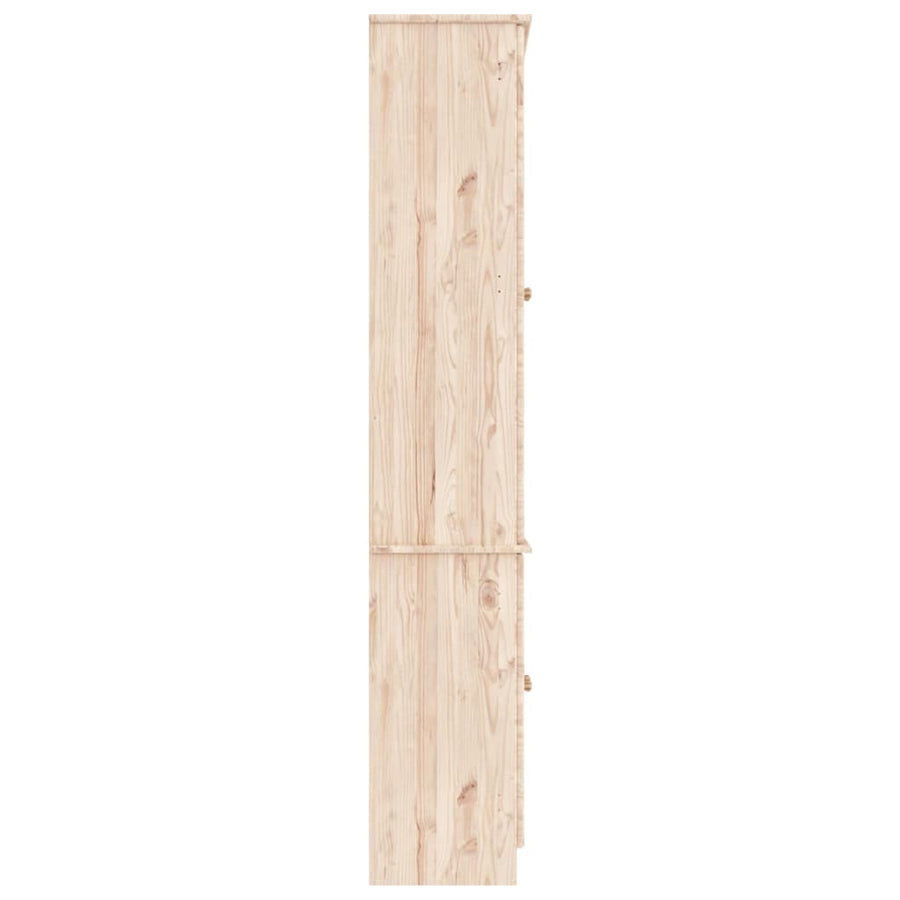 Vitrinekast Alta 77X35X186,5 Cm Massief Grenenhout