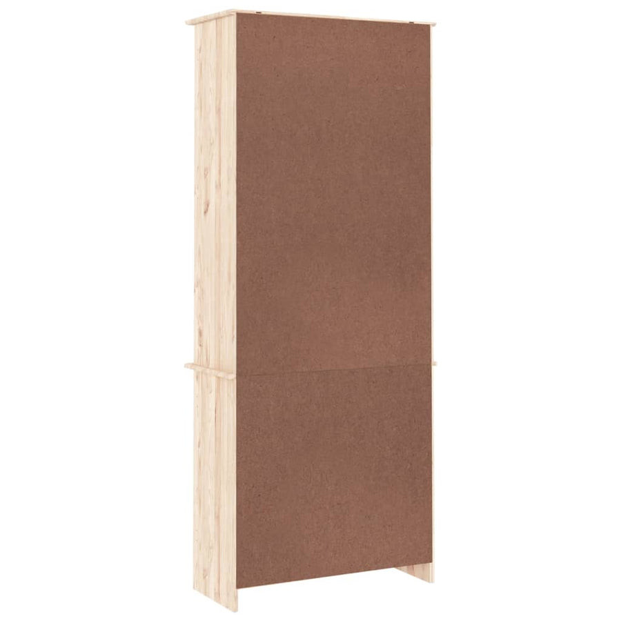 Vitrinekast Alta 77X35X186,5 Cm Massief Grenenhout