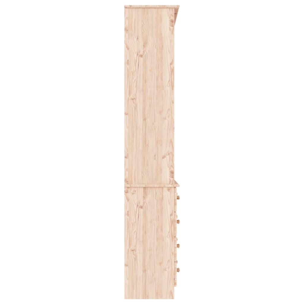 Boekenkast Met Lades Alta 77X35X186,5 Cm Massief Grenenhout