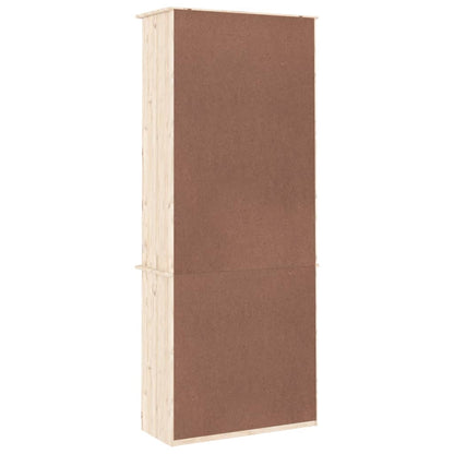 Boekenkast Met Lades Alta 77X35X186,5 Cm Massief Grenenhout