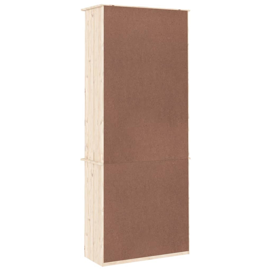 Boekenkast Met Lades Alta 77X35X186,5 Cm Massief Grenenhout