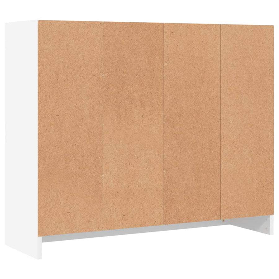 Dressoir 91X28X75 Cm Bewerkt Hout Wit