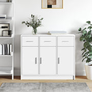 Dressoir 91x28x75 cm wit bewerkt hout
