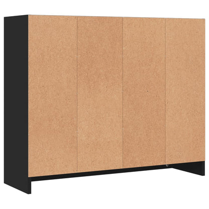 Dressoir 91X28X75 Cm Bewerkt Hout Zwart