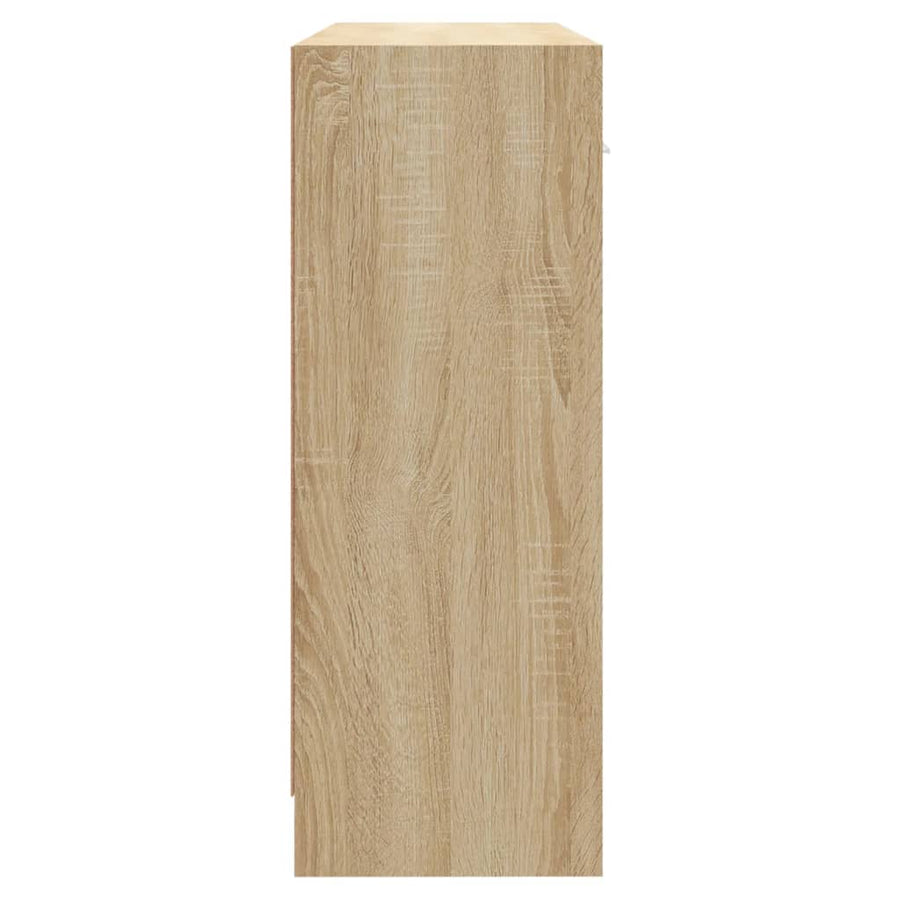 Dressoir 91X28X75 Cm Bewerkt Hout Sonoma Eikenkleurig