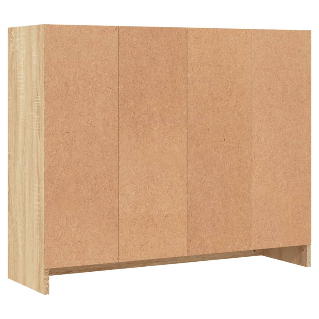 Dressoir 91X28X75 Cm Bewerkt Hout Sonoma Eikenkleurig