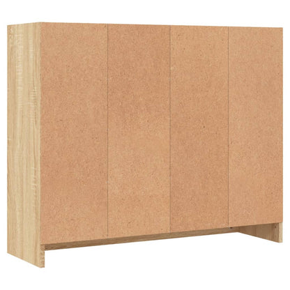Dressoir 91X28X75 Cm Bewerkt Hout Sonoma Eikenkleurig