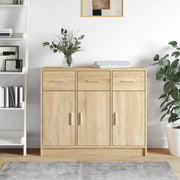 Dressoir 91x28x75 cm bewerkt hout sonoma eiken