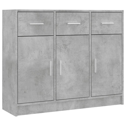 Dressoir 91X28X75 Cm Bewerkt Hout Betongrijs