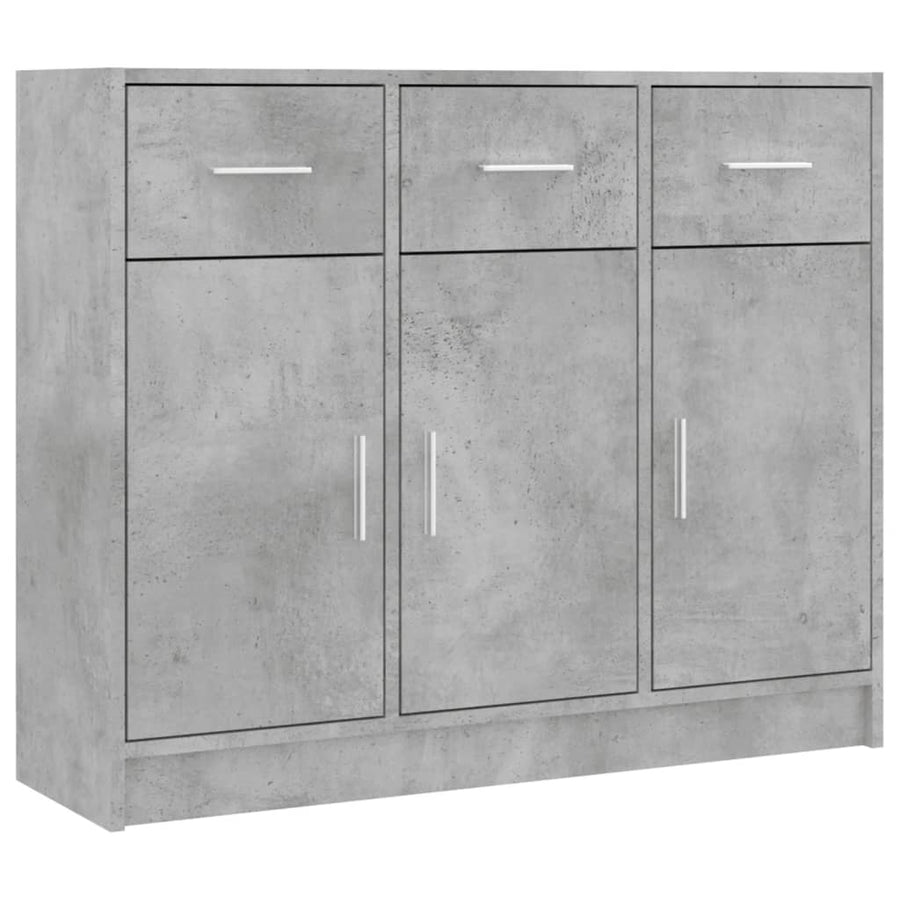 Dressoir 91X28X75 Cm Bewerkt Hout Betongrijs