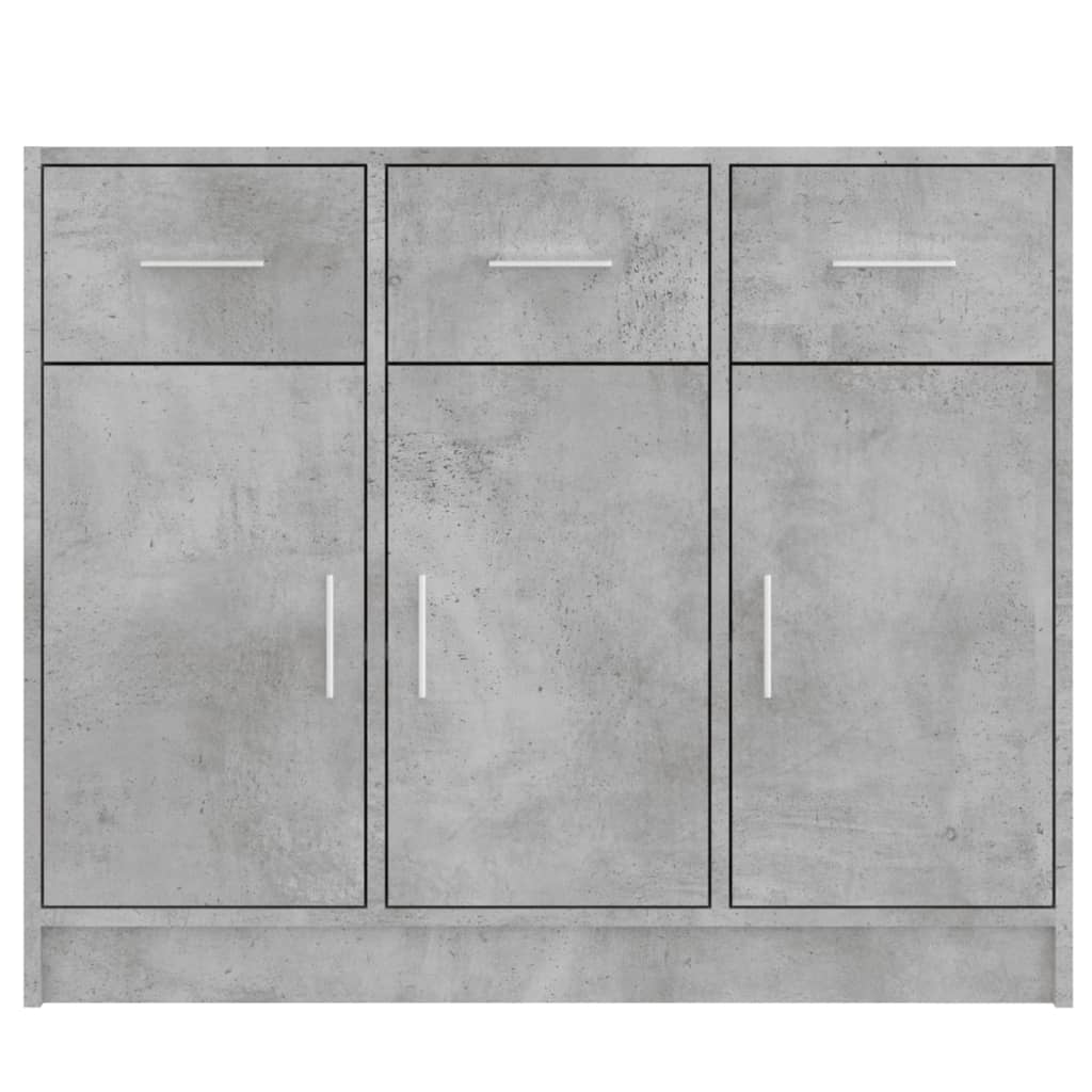 Dressoir 91X28X75 Cm Bewerkt Hout Betongrijs