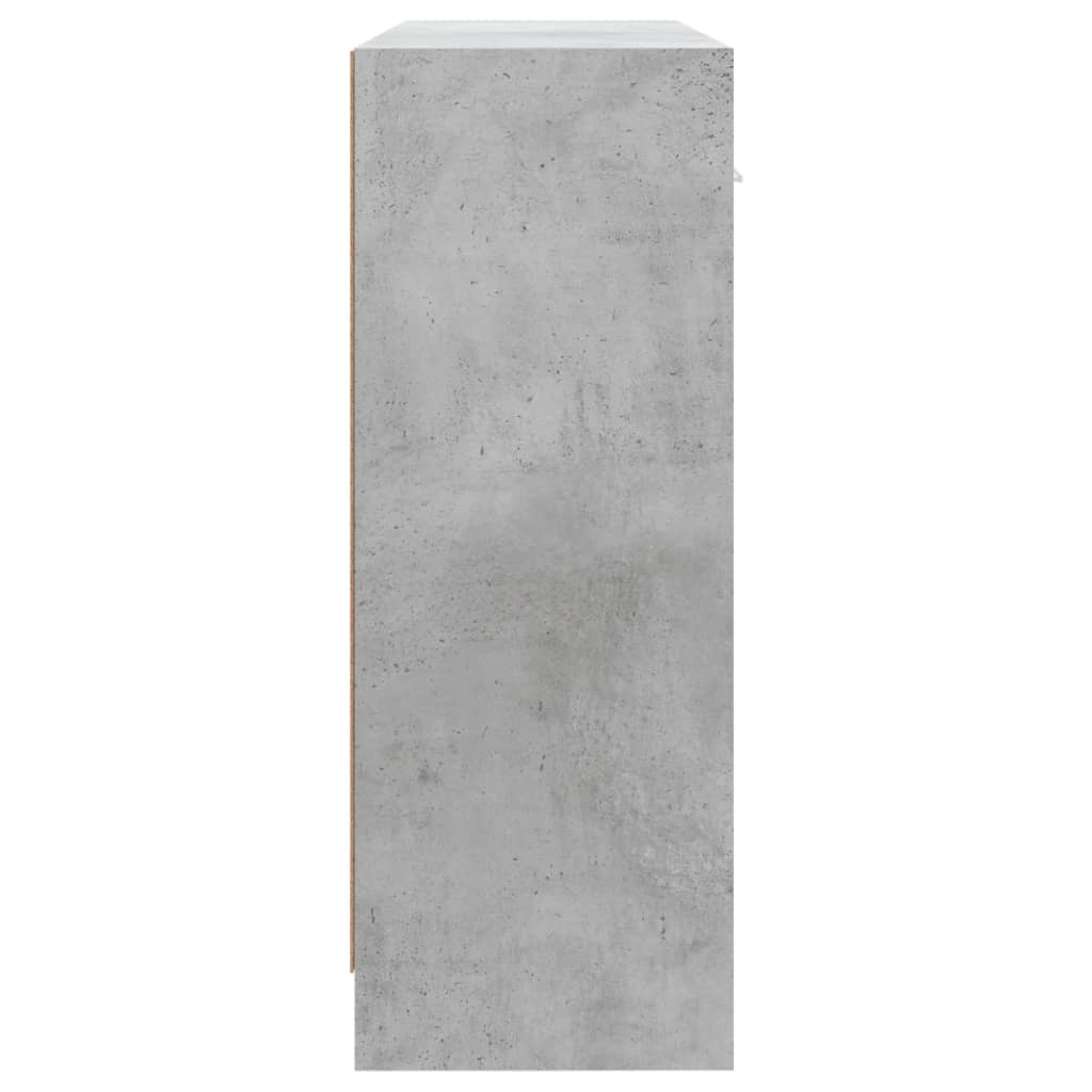 Dressoir 91X28X75 Cm Bewerkt Hout Betongrijs