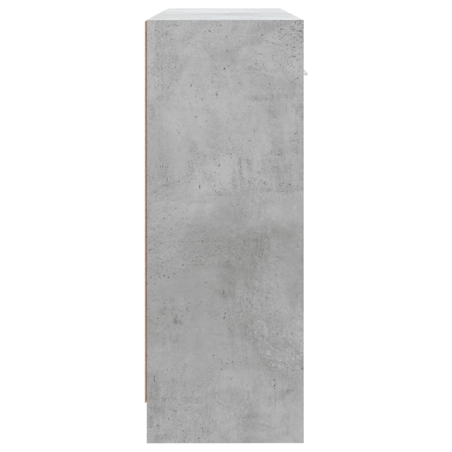 Dressoir 91X28X75 Cm Bewerkt Hout Betongrijs