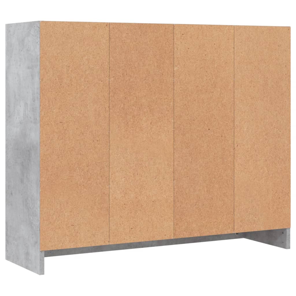Dressoir 91X28X75 Cm Bewerkt Hout Betongrijs