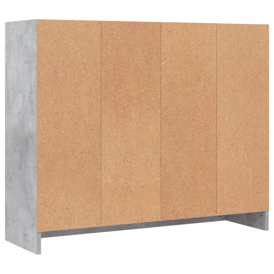 Dressoir 91X28X75 Cm Bewerkt Hout Betongrijs