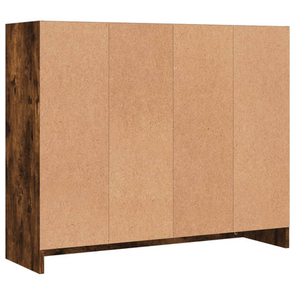 Dressoir 91X28X75 Cm Bewerkt Hout Gerookt Eikenkleurig