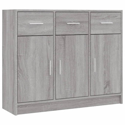 Dressoir 91X28X75 Cm Bewerkt Hout Grijs Sonoma Eikenkleurig